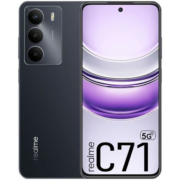 Imagem de Celular realme C71 5G RMX3943 NFC Dual SIM de 256GB 8GB RAM de 6.67 50MP 8MP - Carbon Black (Anatel)