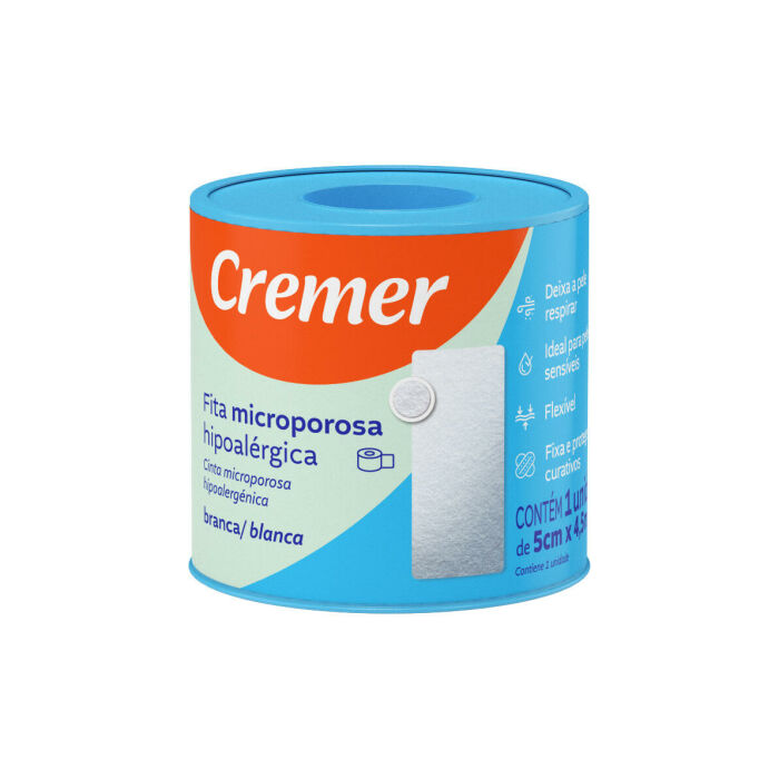 Imagem de FITA MICROPOROSA BRANCA 2.5CMX10M CREMER UND