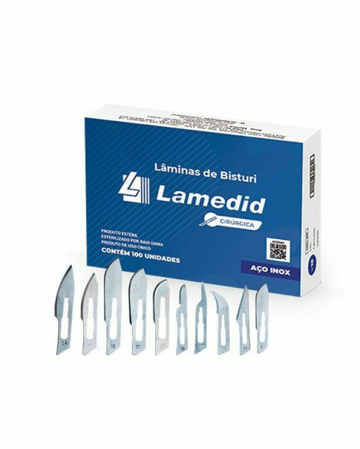 Imagem de LAMINA BISTURI INOX 12 C/100 LAMEDID