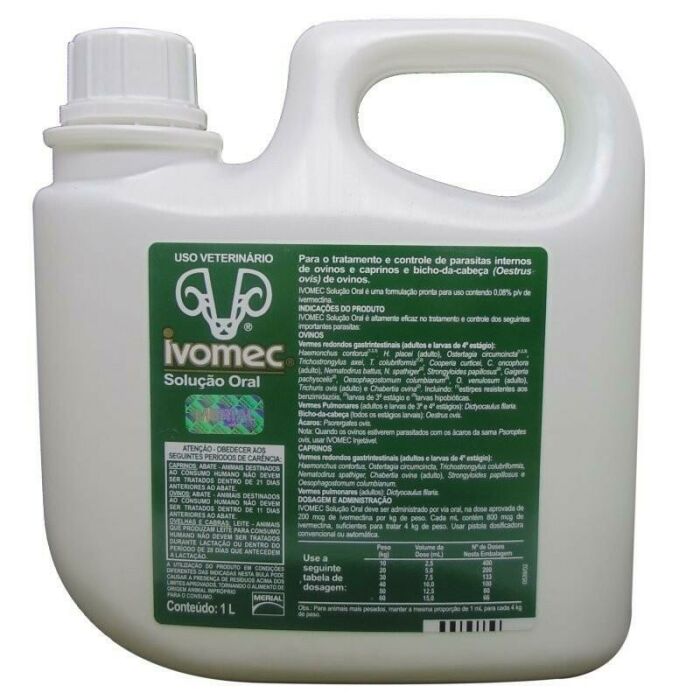 Imagem de Ivomec Ovinos 1000 Ml - Ivermectina A 0,08% - Vermífugo Oral