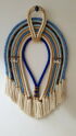 Imagem adicional 0 do item Cocar para Decoração Têxtil Macramê Tons Azul 40cm x 70cm
