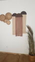 Imagem adicional 2 do item Painel Decorativo Meia Lua Macramê de Madeira Marrom