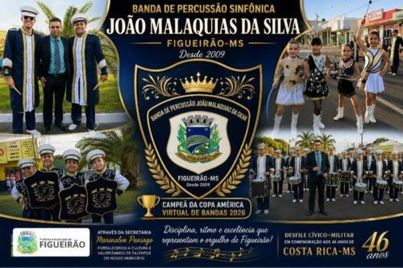 Imagem ilustrativa da matéria Banda de Figueirão emociona público durante desfile dos 46 anos de Costa Rica