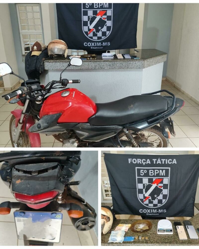 Imagem ilustrativa da matéria Homem troca R$ 40 em drogas por moto furtada e acaba preso em Coxim