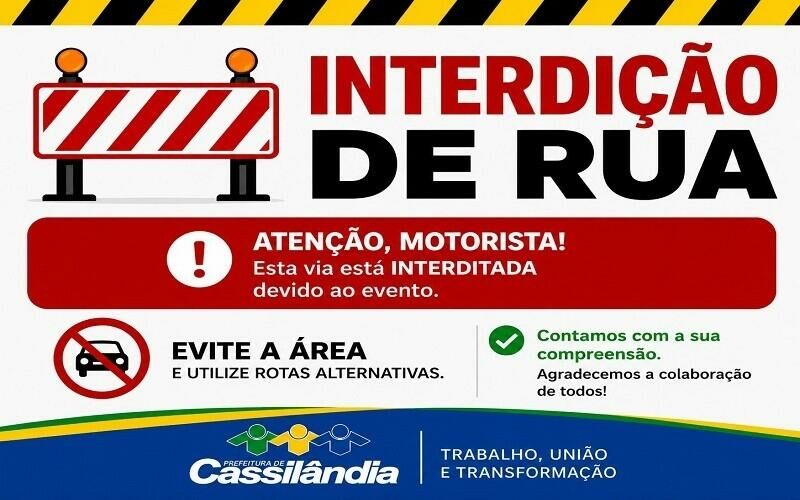 Ilustração da notícia Confira qual rua será interditada durante Festival Estudantil de Música em Cassilândia