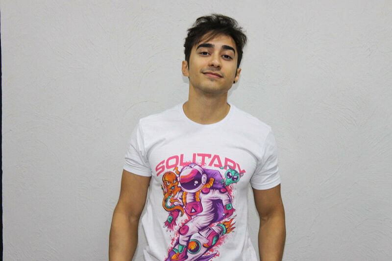 Imagem adicional 3 do item Camiseta Masculina Prime Estampa Foguete Solitary - MU1030