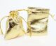 Imagem adicional 0 do item Saquinho Lamê Dourado Pequeno 9 x 12 Pacote C/ 20 Unidades