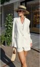 Imagem adicional 1 do item Blazer Alfaiataria Off White Linho Rami - Nuki