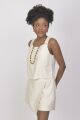 Imagem adicional 0 do item Conjunto de Shorts Saia e Cropped com Detalhes Elegantes
