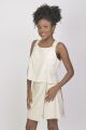 Imagem adicional 1 do item Conjunto de Shorts Saia e Cropped com Detalhes Elegantes