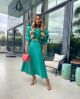 Imagem adicional 1 do item Conjunto Cropped e Saia Midi Verde Regina Salomão