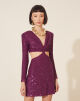Imagem adicional 0 do item Vestido Mini Abertura Frontal Roxo Amissima