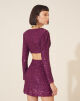 Imagem adicional 3 do item Vestido Mini Abertura Frontal Roxo Amissima