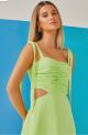 Imagem adicional 2 do item Vestido Midi Drapeado Com Tiras Lima Zen