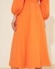 Imagem adicional 4 do item Vestido Mídi Aria Laranja Amissima