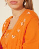 Imagem adicional 2 do item Conjunto Florença Tricô Laranja Amissima