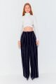 Imagem adicional 0 do item Calça Patalona Listrada Azul Marinho Zen