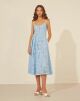 Imagem adicional 4 do item Vestido Mídi Madeleine Azul Amissima