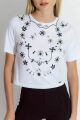 Imagem adicional 2 do item Blusa Cropped Bordada Sabik Blessed