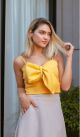 Imagem adicional 2 do item Top Crepe Com Laço Amarelo Luzia Fazzolli