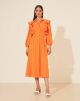 Imagem adicional 2 do item Vestido Mídi Aria Laranja Amissima