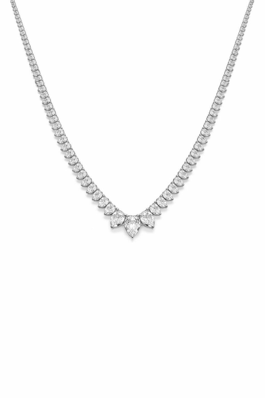 Imagem de Colar Riviera Corações Prata