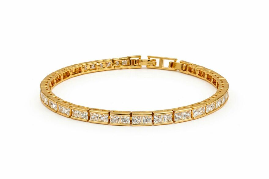 Imagem de Pulseira Brilho Contínuo Dourada