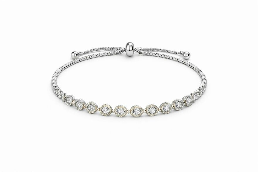 Imagem de Pulseira Bolinhas Prateada