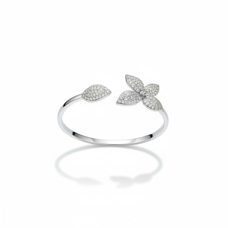 Imagem de Pulseira Flor Prateada