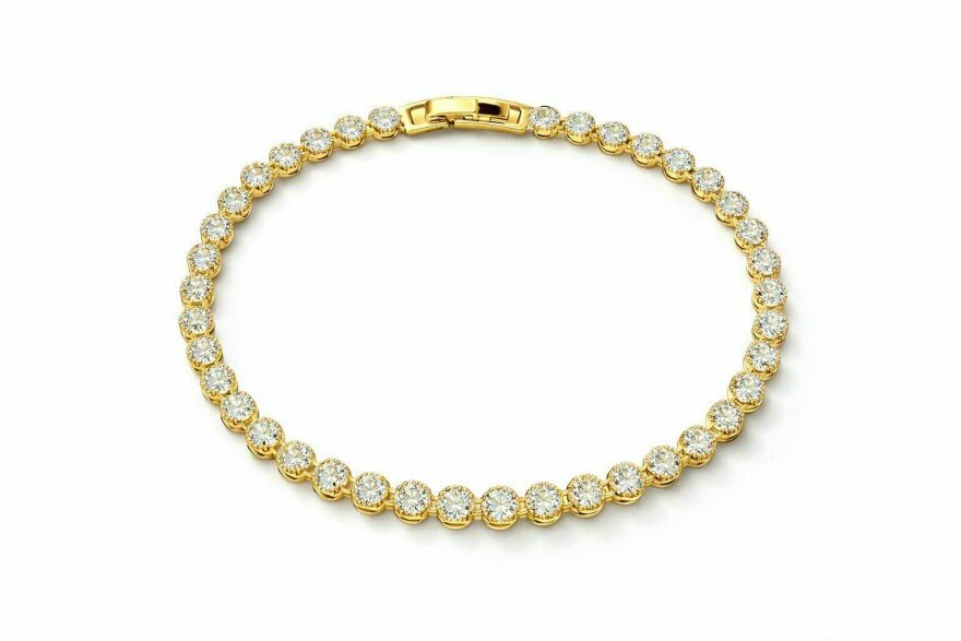 Imagem de Pulseira Riviera Bolinhas Dourada