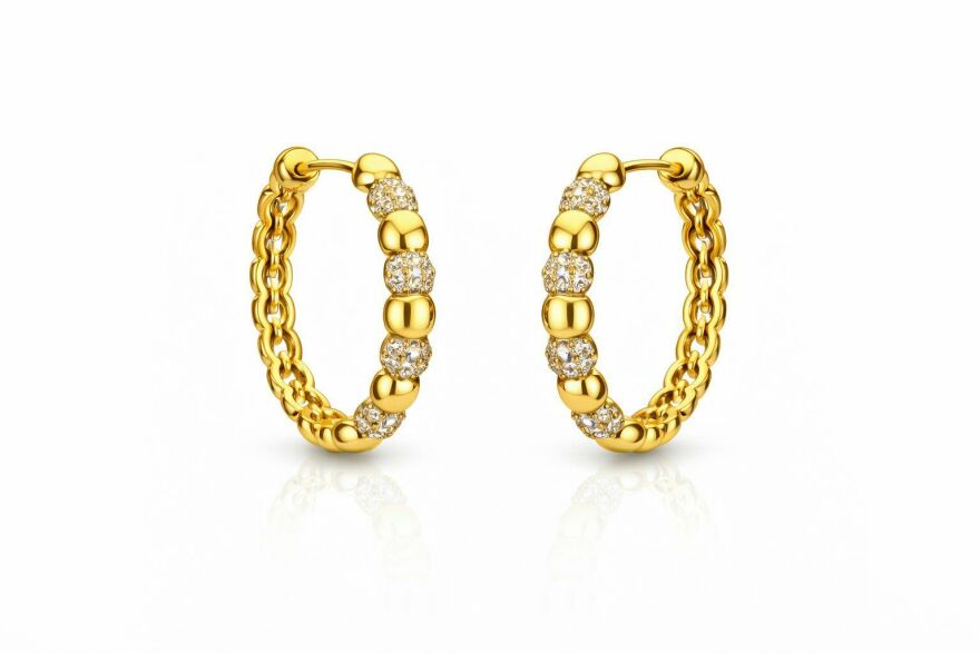 Imagem de Brinco Brilho Urbano Dourado