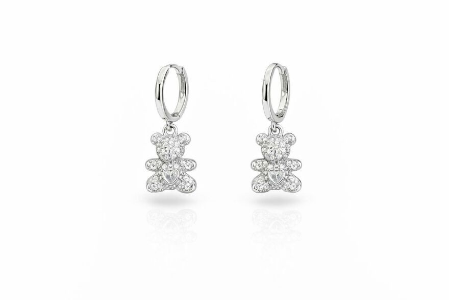 Imagem de Brinco Urso Prateado