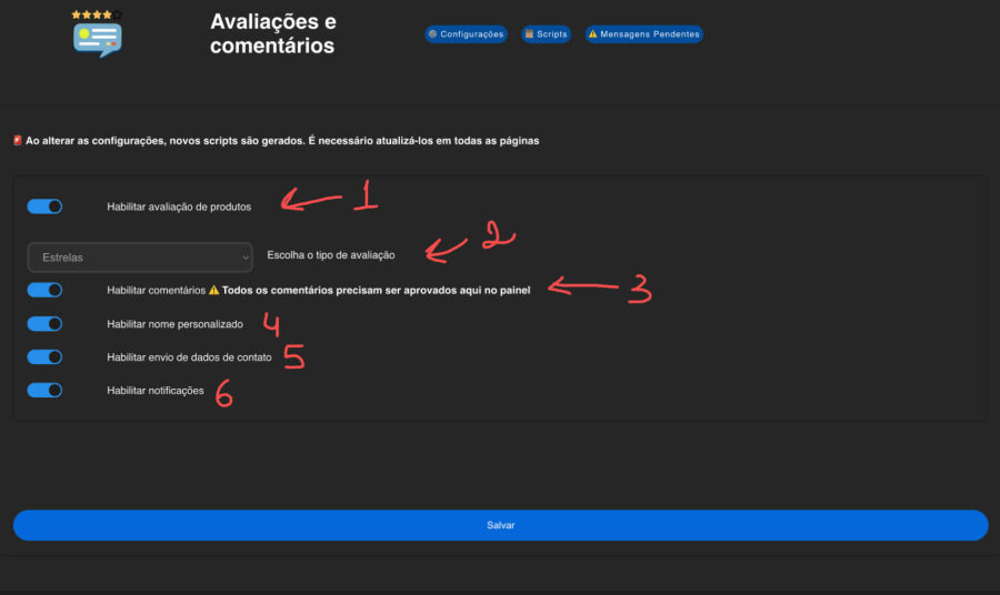Imagem config