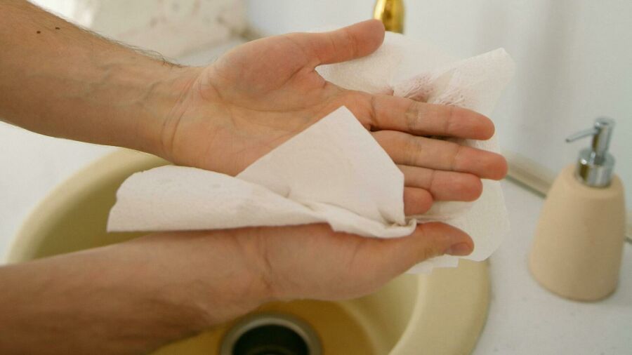 Papel-toalha é mais higienico do que toalhas comuns. Foto: Pexels.