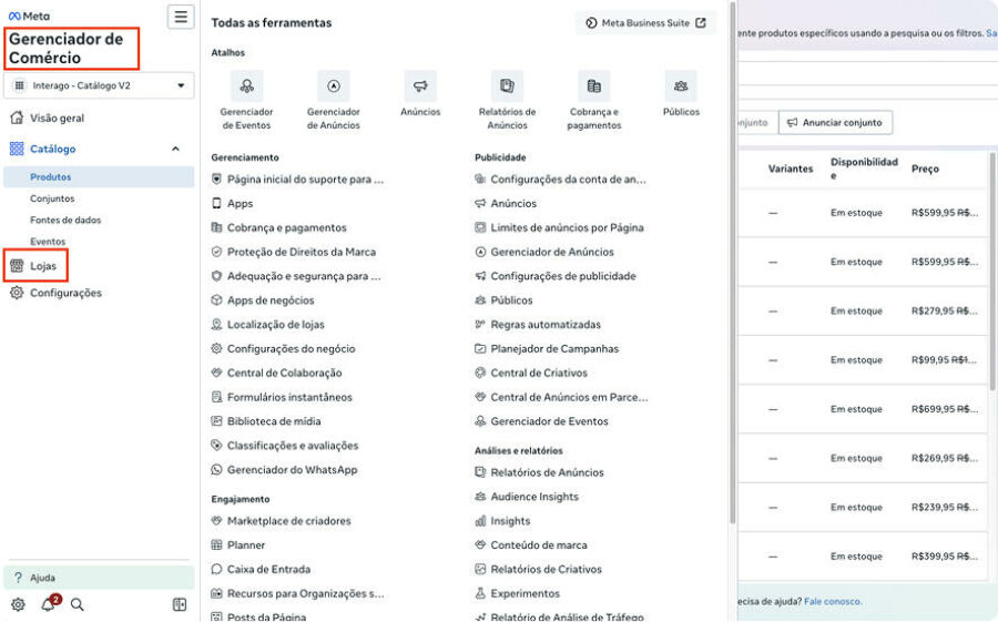 Imagem gerenciador-de-comercio-eletronico-meta-business