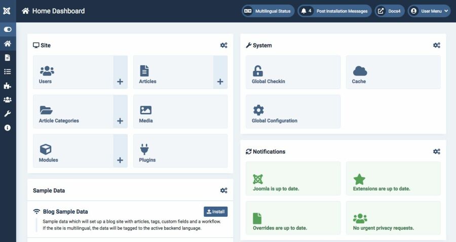 Imagem interface-joomla