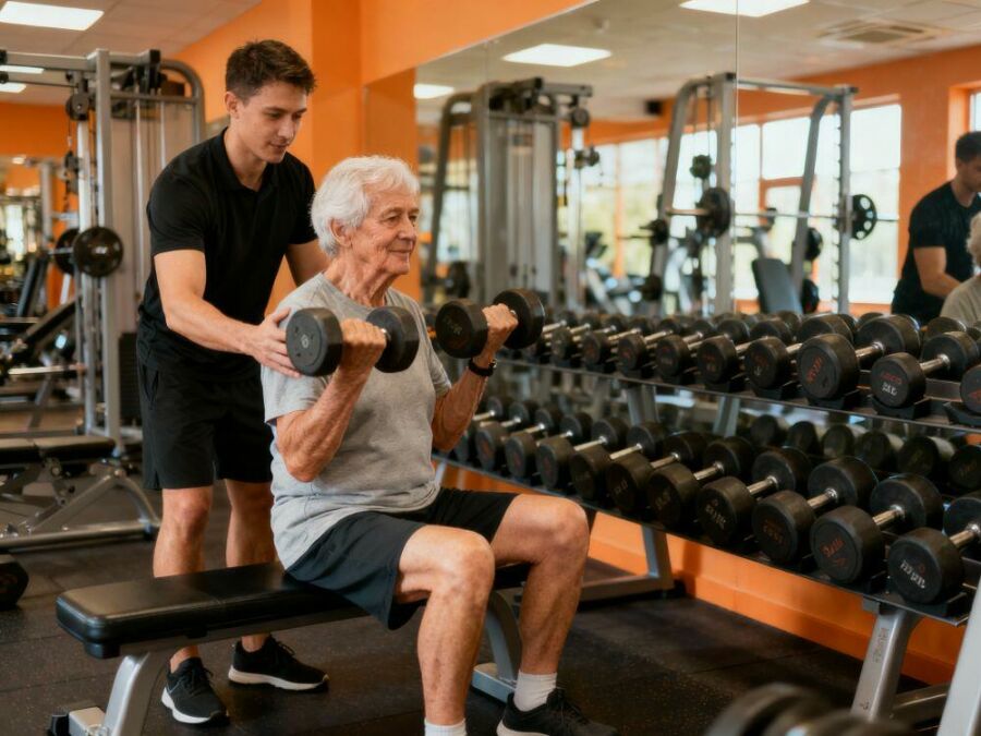 Image A: Muscle strength is one of the bases of autonomy in maturity, and creatine can help preserve it when combined with the right training.