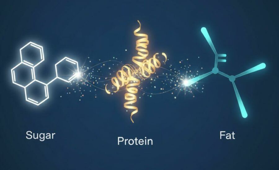 Image: Glycotoxins arise when sugars bind to proteins and fats.