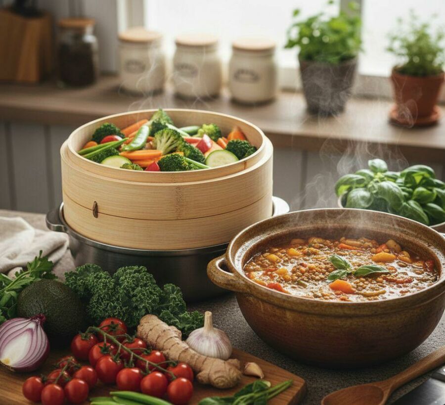 Image: Consume more steamed, stewed, and raw foods.