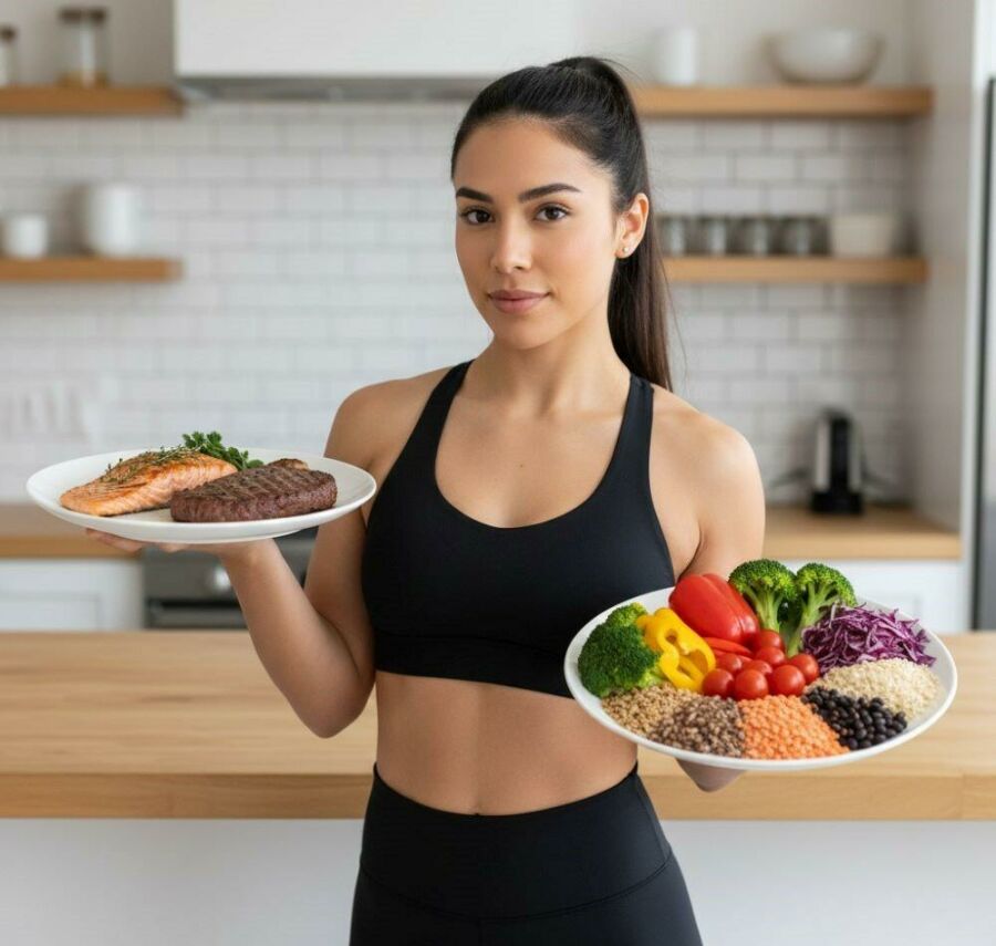 Imagem Não-é-a-carne-que-constrói-músculos-mas-sim-proteína-adequada-treino-e-constância