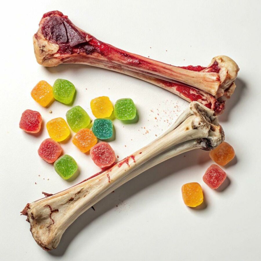 Image Desserts and sweets made with boiled remains of slaughtered animals