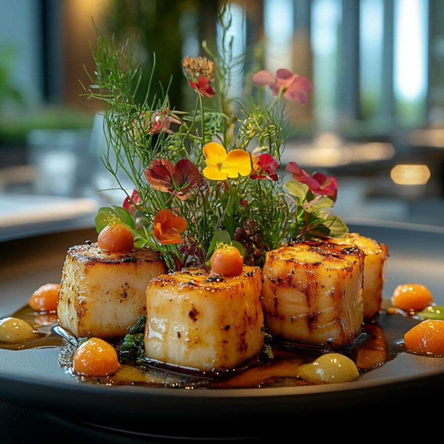 Image Haute cuisine-under-the-starlight-Michelin-synonymous-with-culinary-excellence-and-creativity