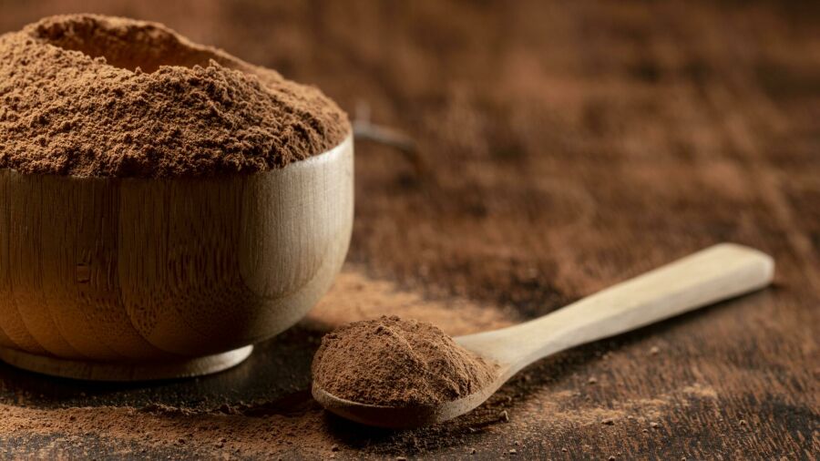 Imagem feche-mistura-de-po-de-argila