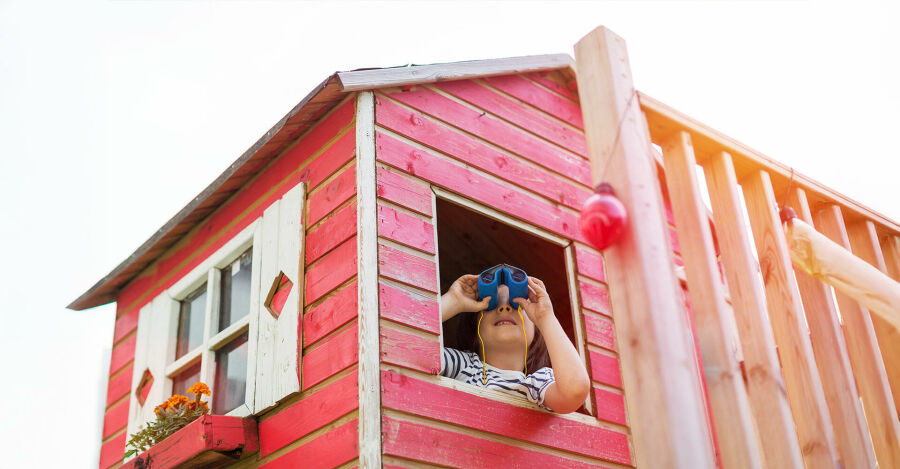 O bem-estar das crianças também mora em um quintal limpo e seguro. Reprodução: Internet