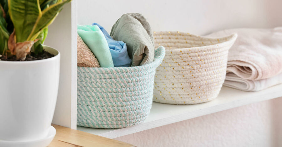 Caixas e cestos ajudam na organização e contribuem na decoração da casa. Reprodução: Internet