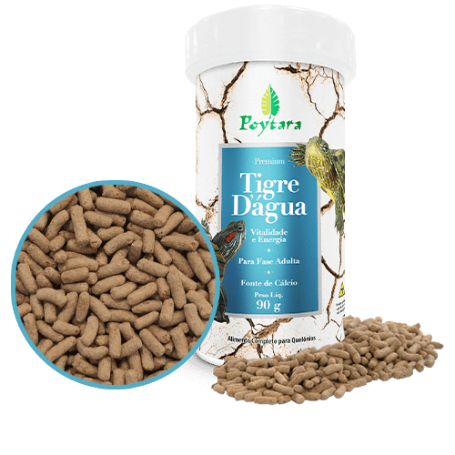 Ilustração Produto Rótulo Ração Tigre D'água Poytara