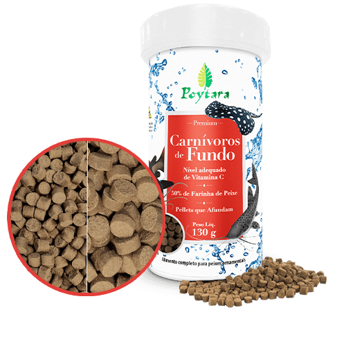 Ilustração Produto Rótulo Ração Carní­voro de Fundo Poytara