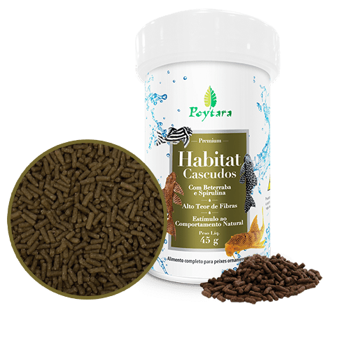 Ilustração Produto Rótulo Ração Habitat Cascudo Poytara