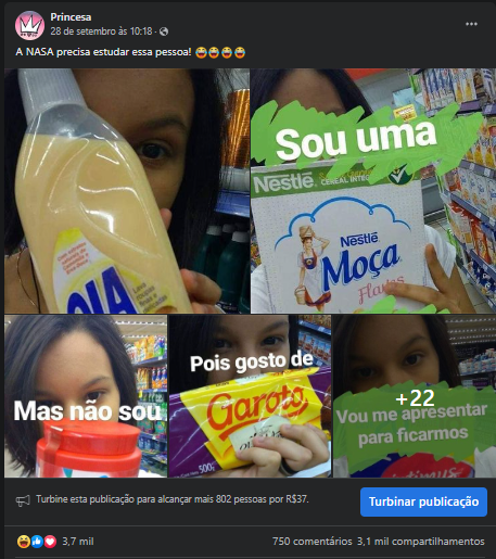 Resultados da Postagem em Princesa