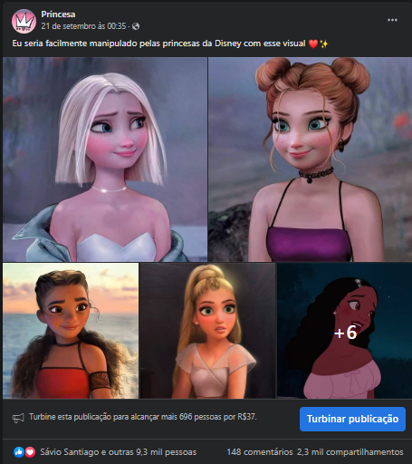 Resultados da Postagem em Princesa